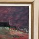Original Swedish Oil on Panel – “Huts” – Vintage & Framed – 77 × 41 cm