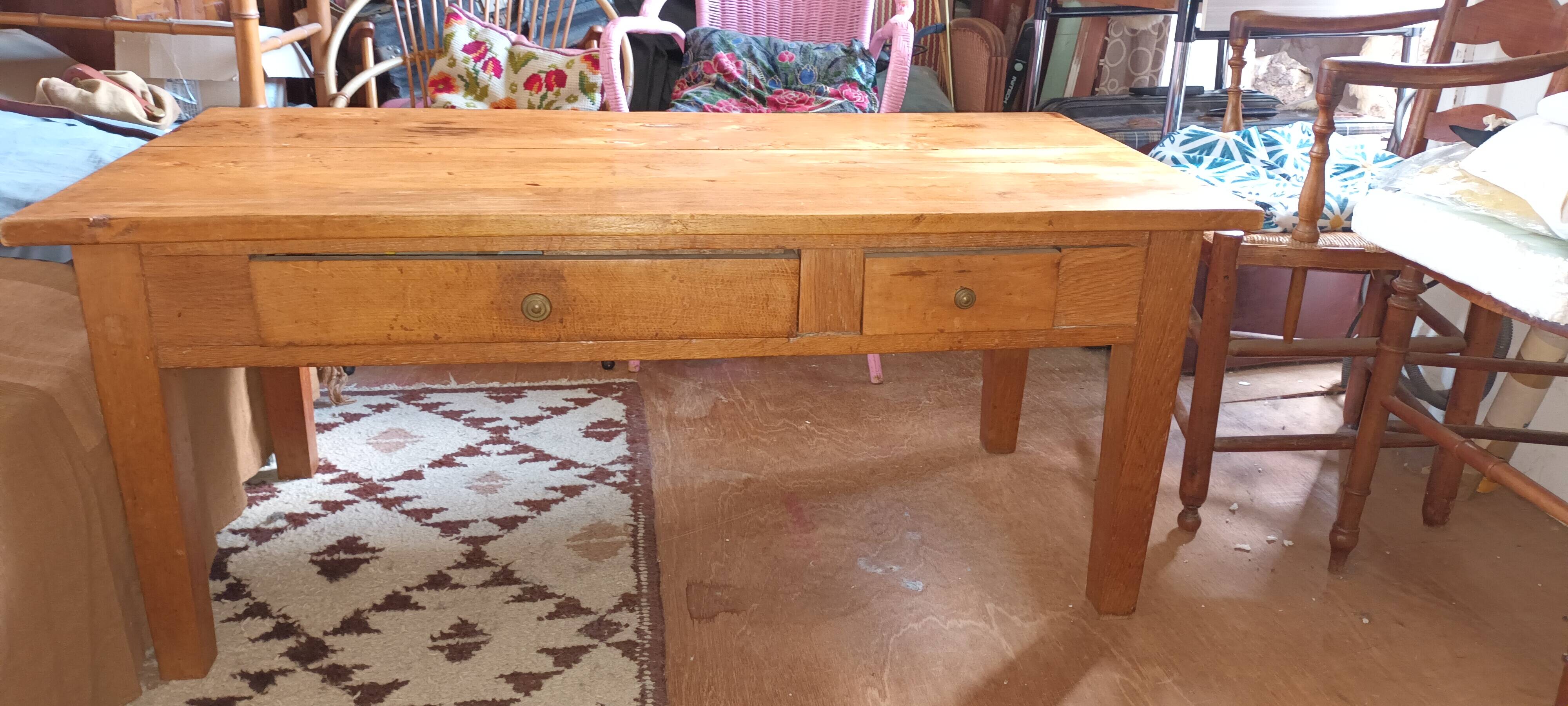 Wooden living room coffee table