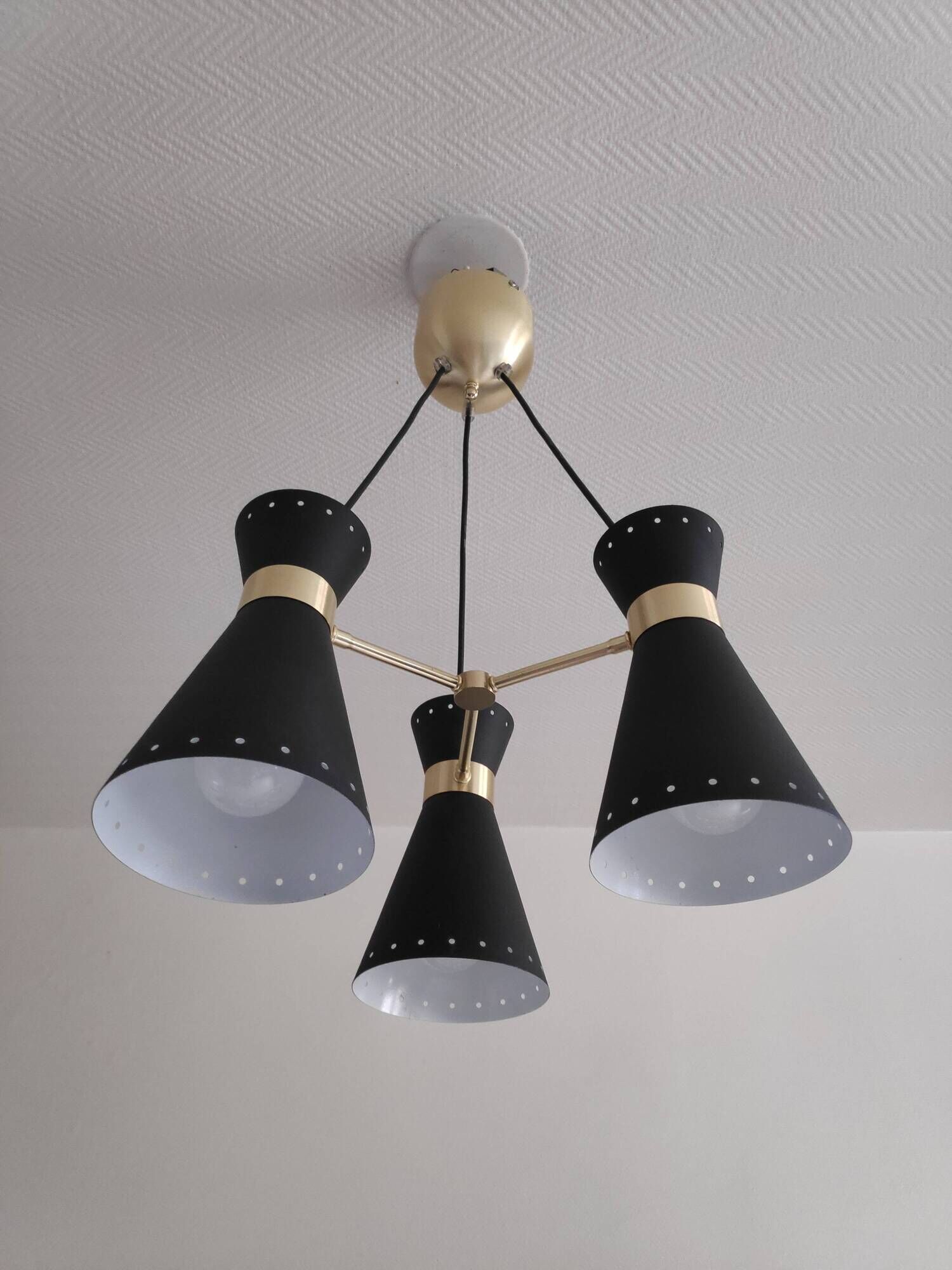Chandelier 3 diabolos style of 1950