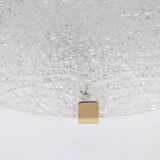 Large frosted glass ceiling light by Kalmar, Austria, 1960s.