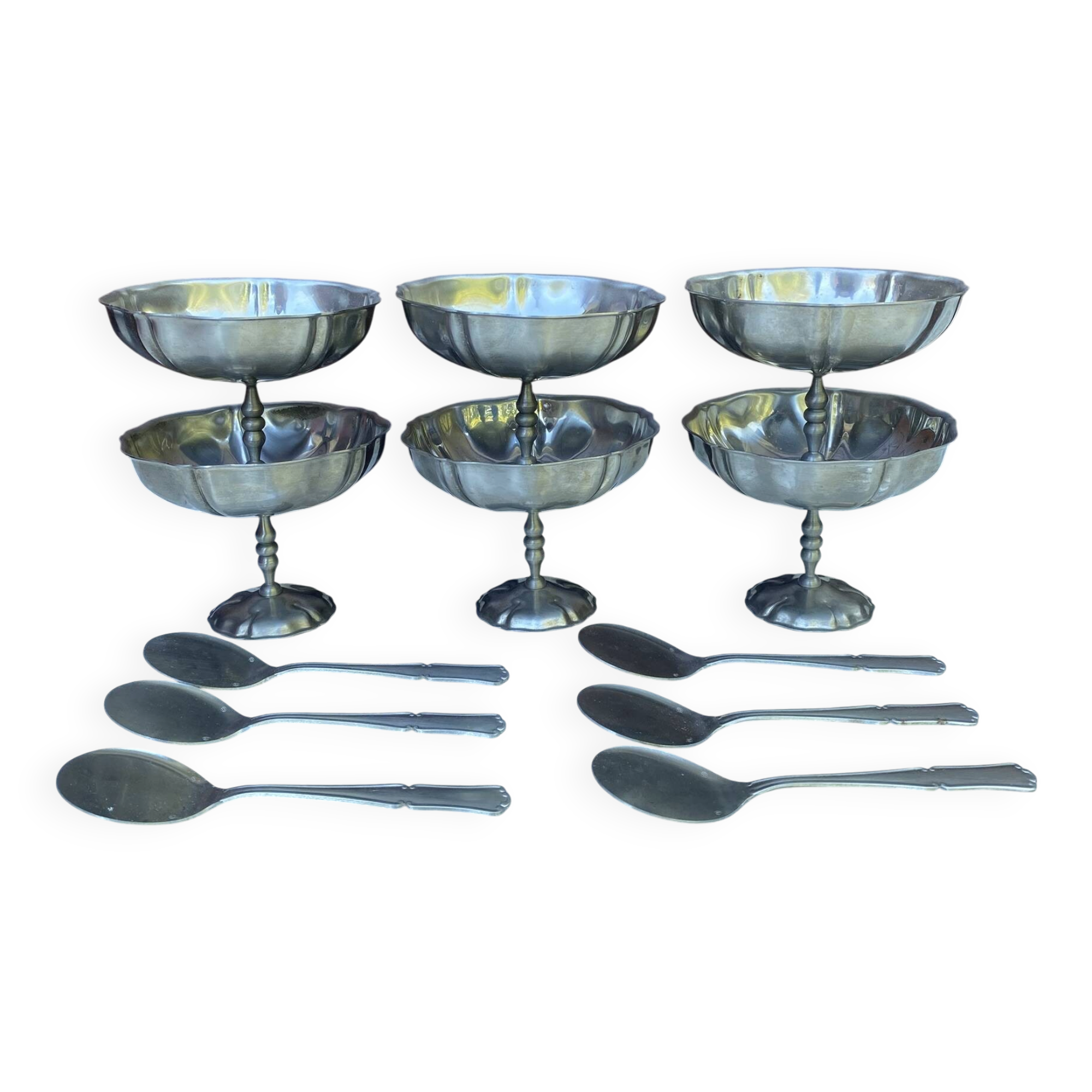 Coupes à glaces en inox mat Jean Couzon