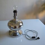 Large chrome metal lamp base 1970s vintage 70's space age