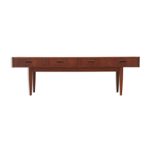 enfilade basse en teck, design danois, années 1960, danemark