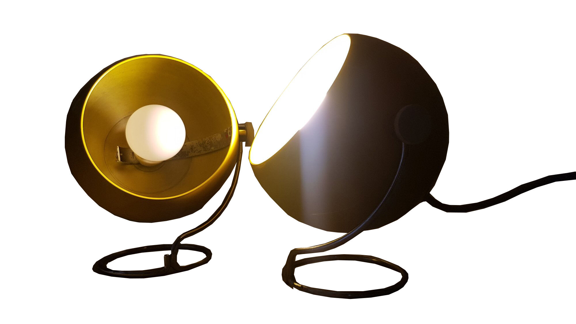 2 Eyeball table lamps