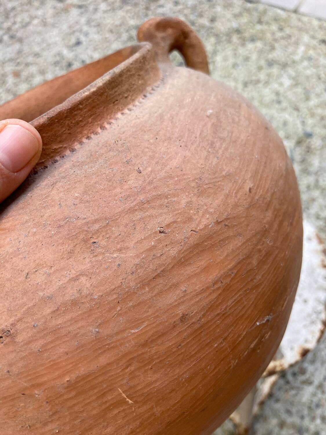Terracotta pot vase