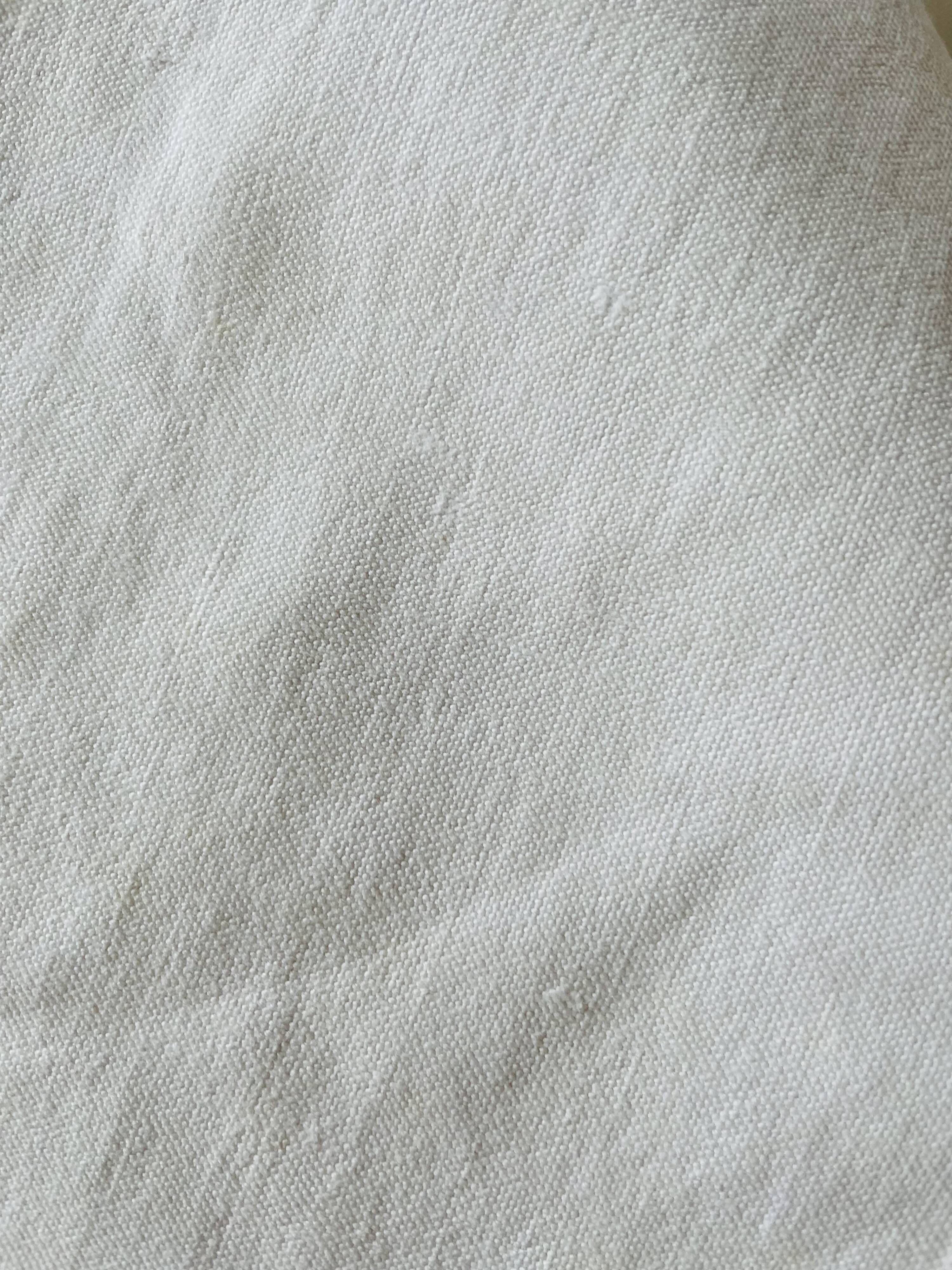 Antique sheet in embroidered hemp linen