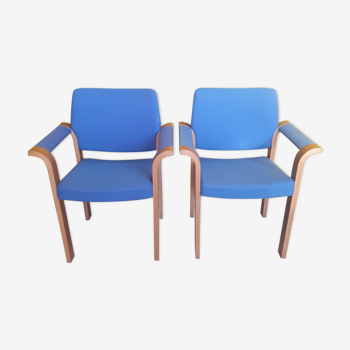 Pair of Danish armchairs, design Thygesen and Sorensen, edition Magnus Olesen