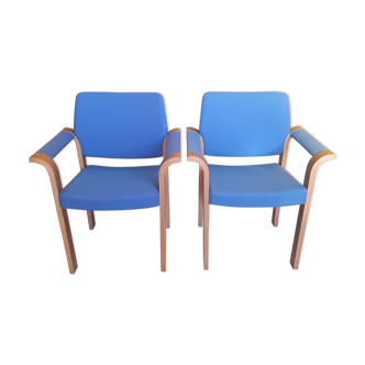 Paire de fauteuils danois design Thygesen et Sorensen, edition Magnus Olesen