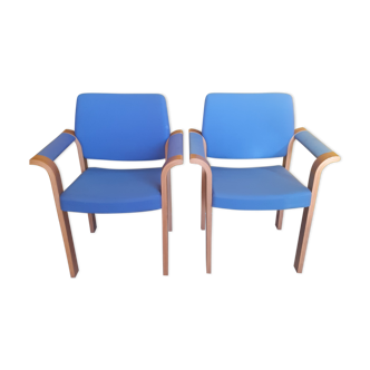 Pair of Danish armchairs, design Thygesen and Sorensen, edition Magnus Olesen