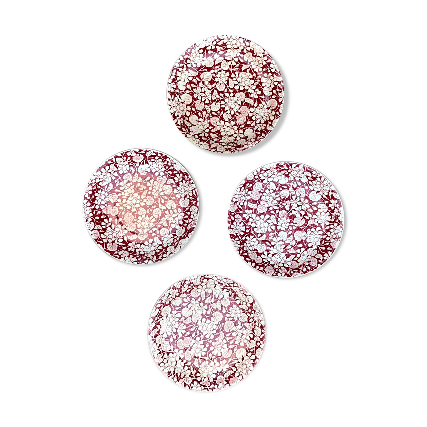 Assiettes fleurs en faience