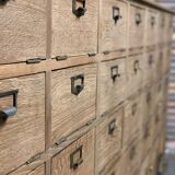 Notary's trade furniture with oak valve