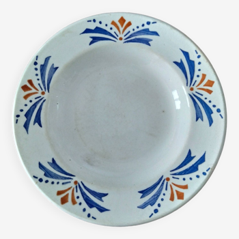 Deep plate Rhone earthenware Labrut Freres Model Orleans