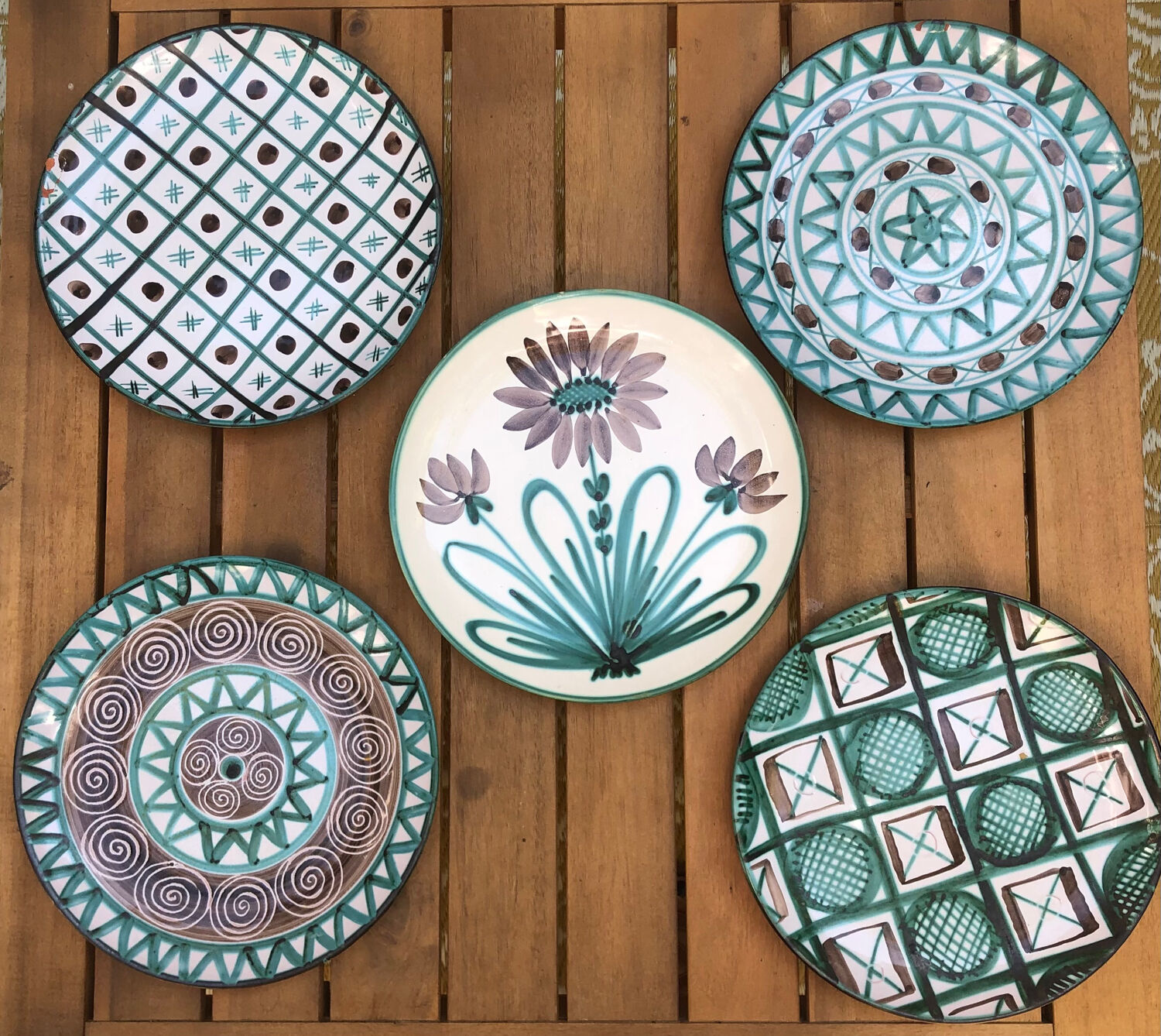 5 assiettes Vallauris Robert Picault