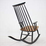 1960s Varjosen Puunjalostus Beech Rocking Chair, Finland