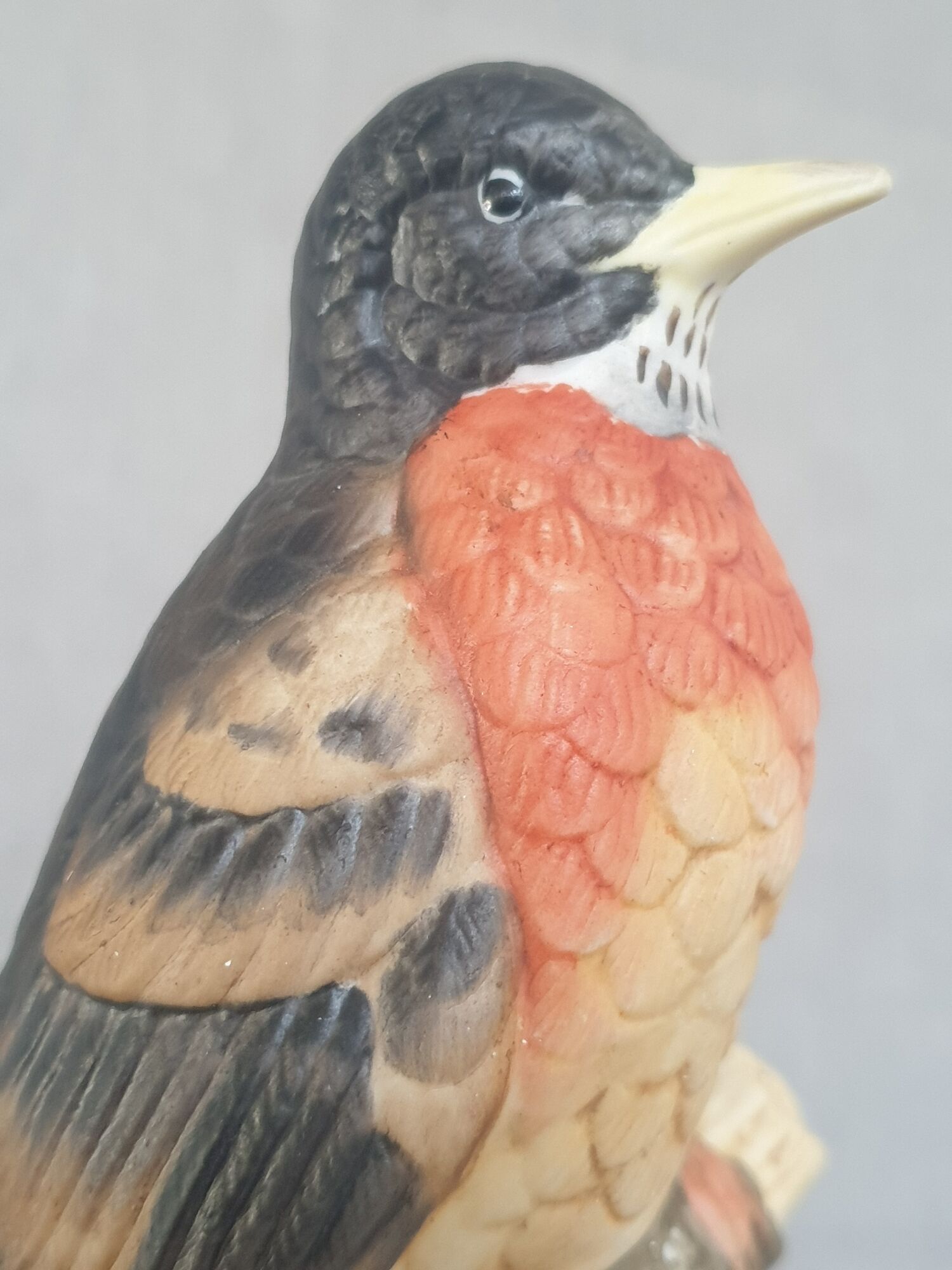 Matte porcelain bird sculpture from Milan by Eda Mann, American Blackbird
