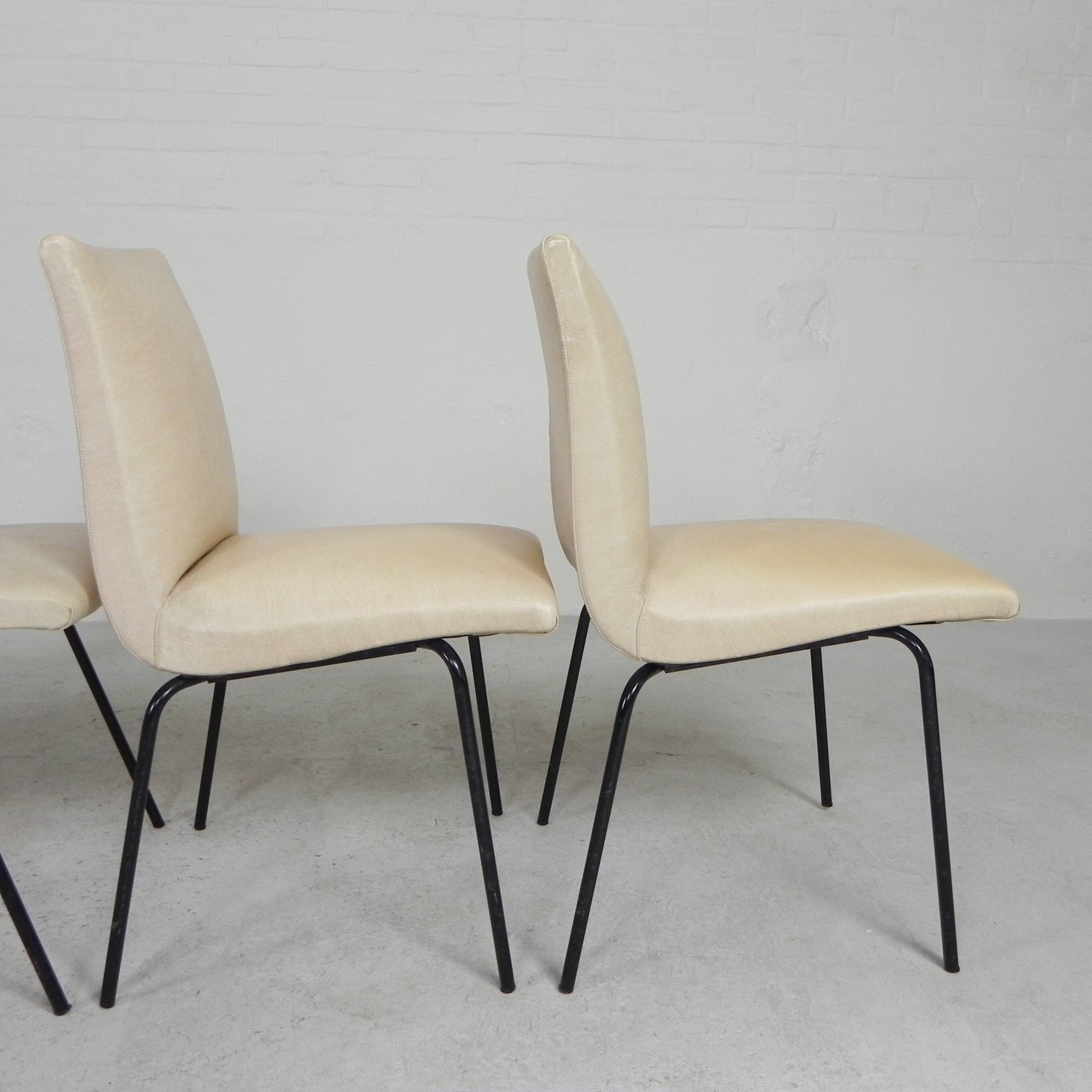 Set of 4 Meurop chairs by Pierre Guariche, 1950s