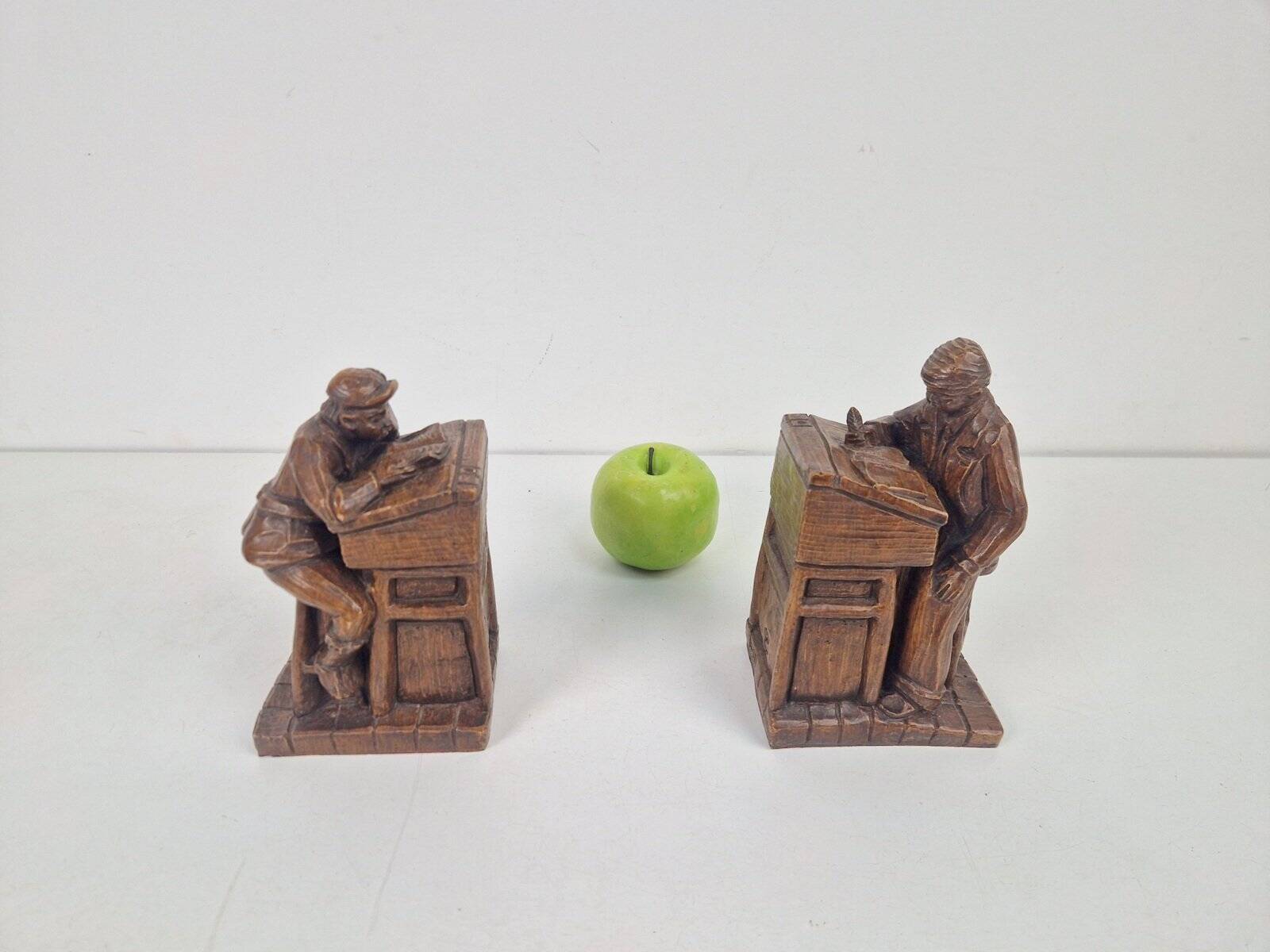 Resin Teacher and Student Bookends from Henzo, 1950s, Set of 2