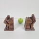 Resin Teacher and Student Bookends from Henzo, 1950s, Set of 2