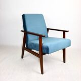 Fauteuil vintage Ocean Blue Fox, années 1970
