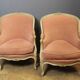 Pair of Louis XV Style Bergeres in Painted Beech Circa 1900