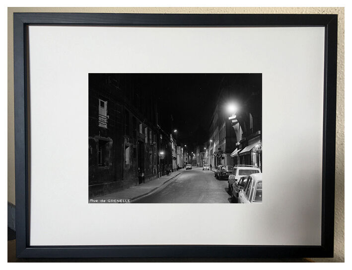 Vintage photography Paris in 1965, rue de Grenelle