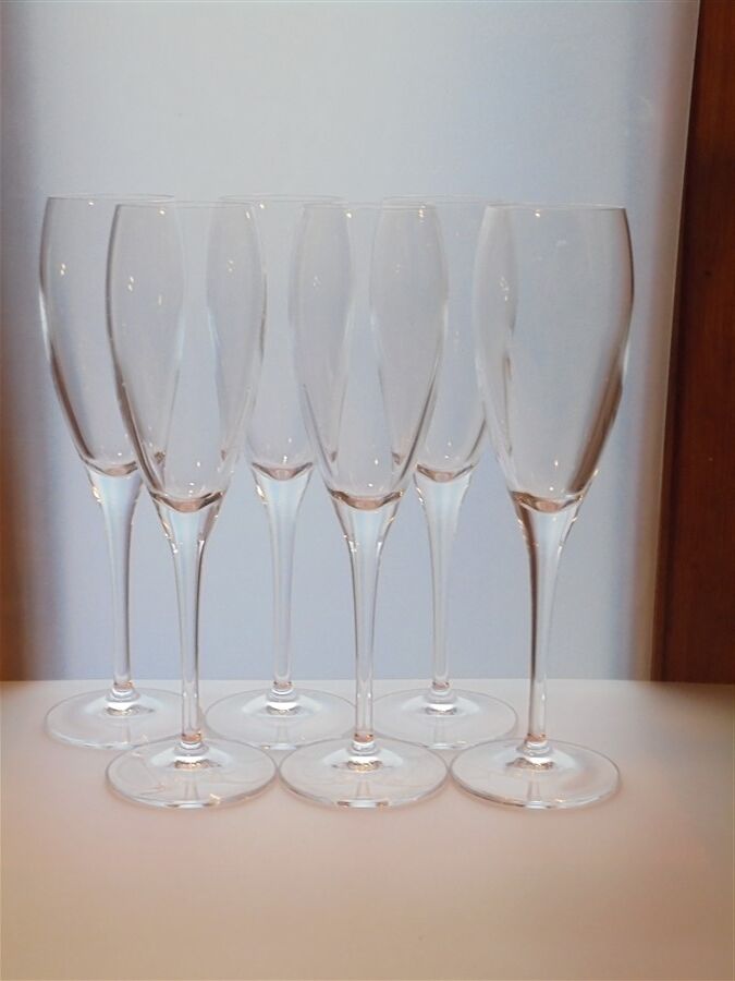 Set of 6 champagne flutes