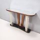 Wooden Console Table with a Mirrored Top Osvaldo Borsani style , Italy