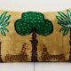 Coussin tigre design ikat