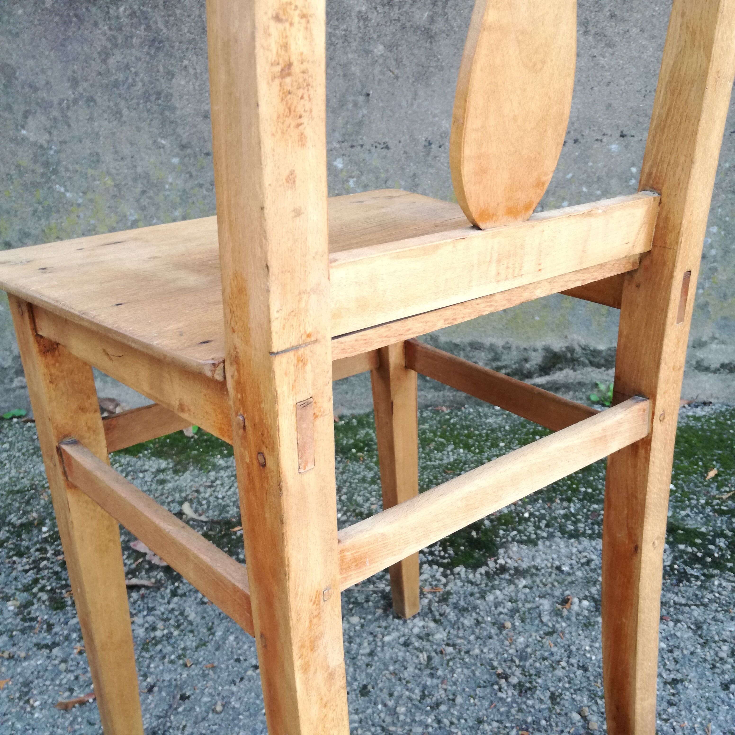 Chaise en bois, France 1940