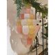 Contemporary Sanded Pink and Amber “Petals” Murano Glass Chandelier Style