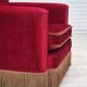 1970s, Danish highback armchair, original condition, red furniture velour.