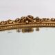 Large Antique Oval Gilt Mirror in Wood and Plaster, Belgium, 1900s