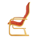 Yngve Ekström Scandinavian armchair orange terracotta wool