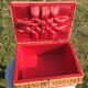 Vintage wicker and "scoubidou" box