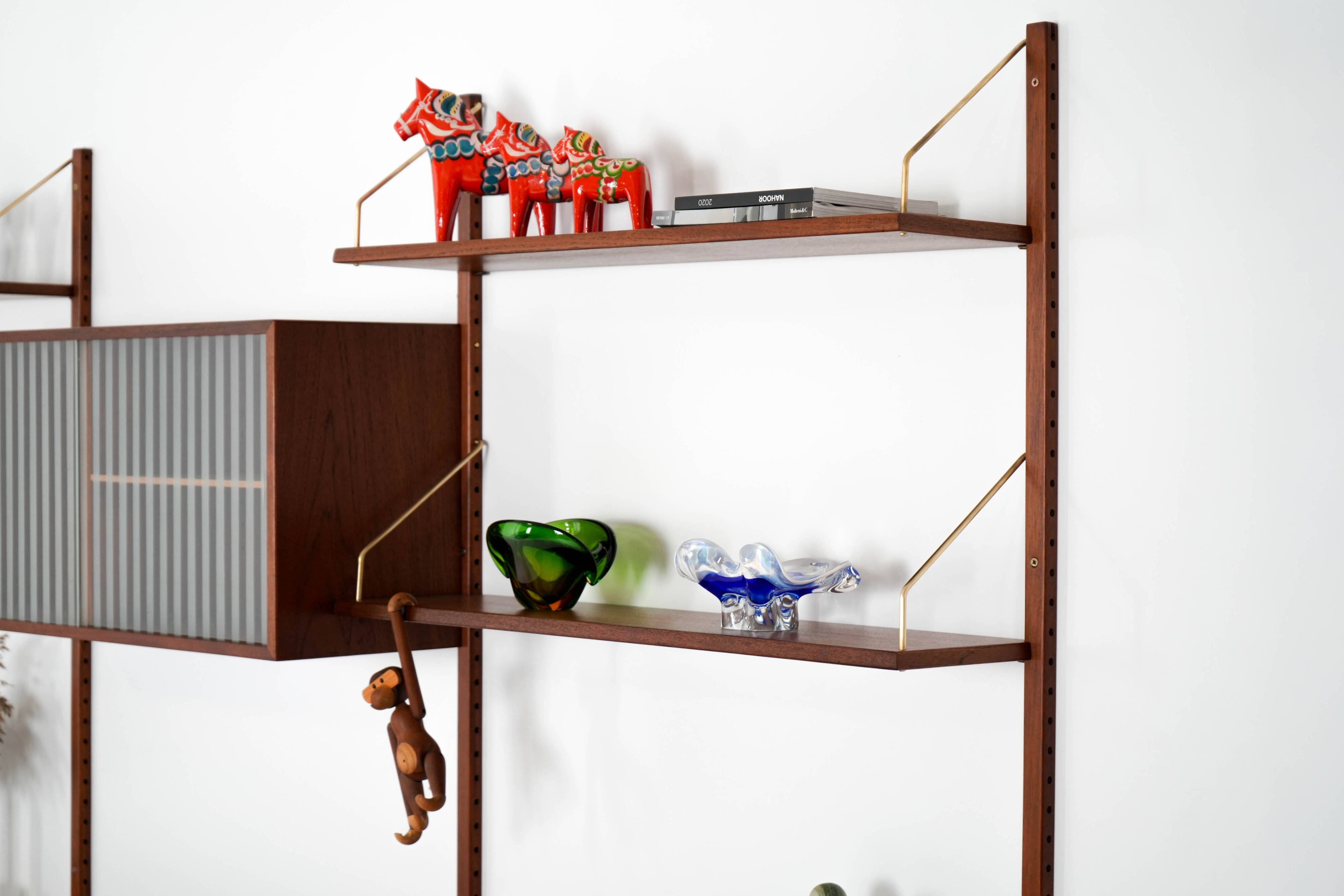 Teak modular shelving unit, Danish design, 1960s, manufactured by Hansen &