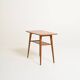 Scandinavian teak side table with magazine rack shelf, 1960s