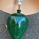 1960s lamp in green lacquered ceramic