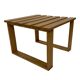 Vintage 1970s coffee table/side table, white oak slats slatted design