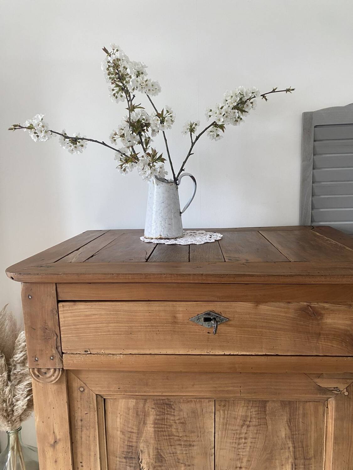 Rustic buffet, jam jar