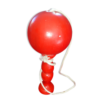 Bilboquet ancien en bois rouge