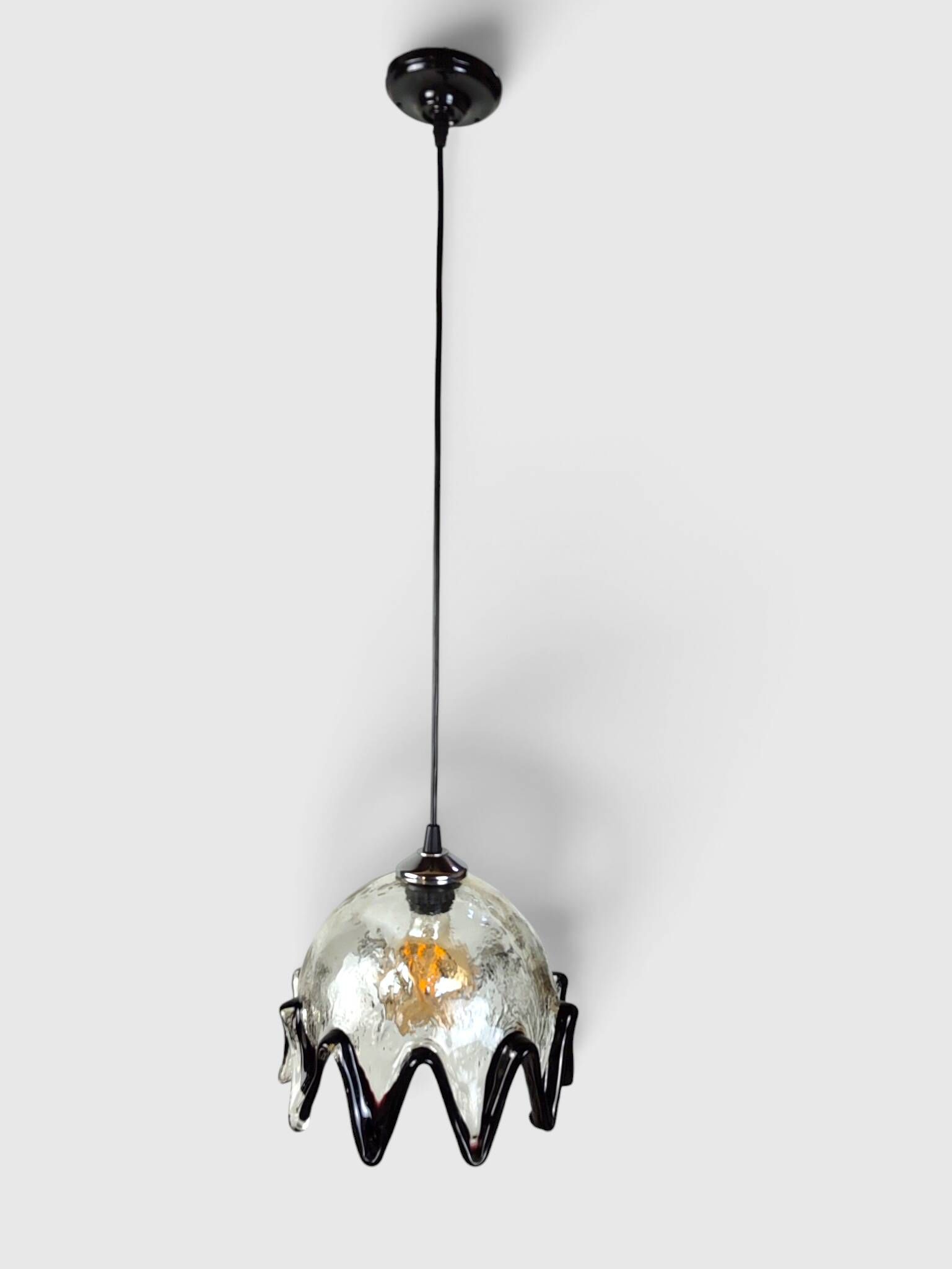 Organic suspension lamp Space Age in Murano glass by Mazzega – 1970s