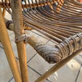 Pair of rattan armchairs