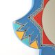 Moroccan painted wooden mirror in the shape of a hand, 1970s