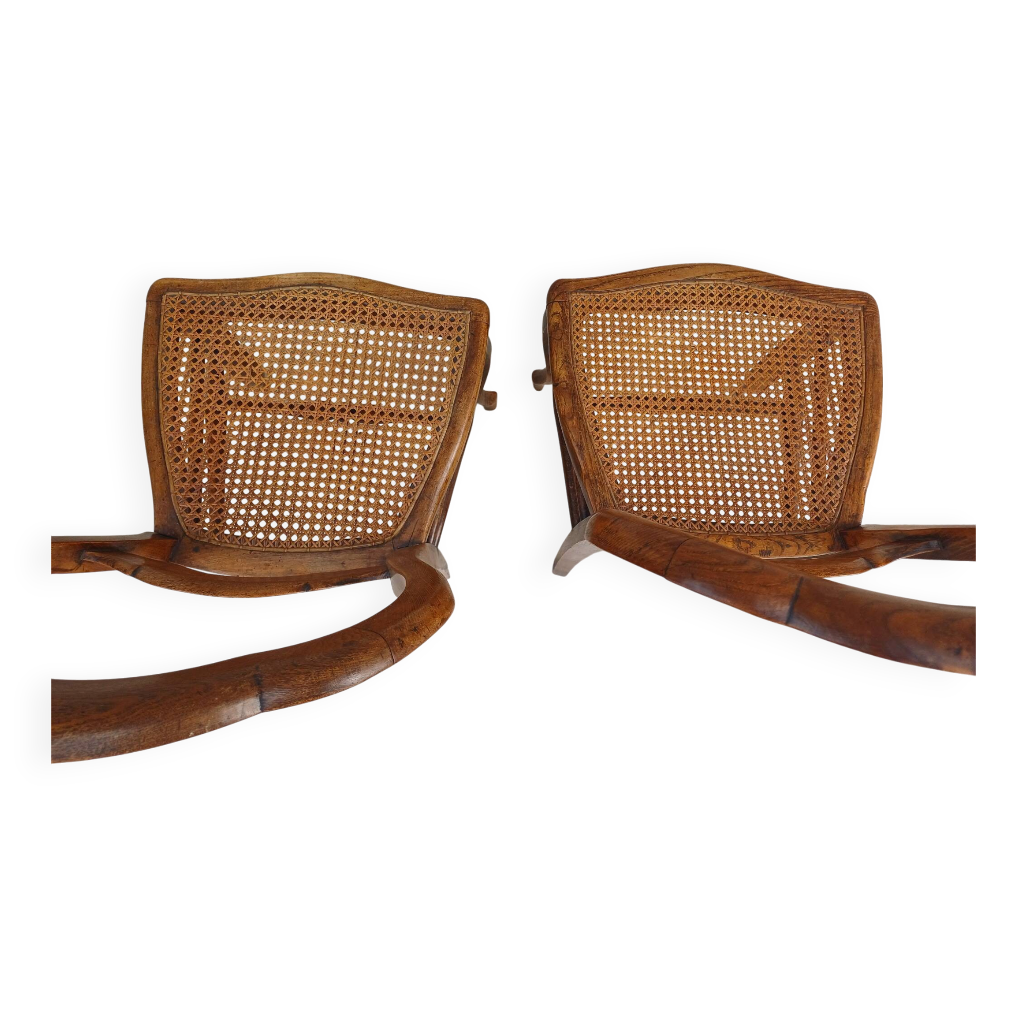 Set of 2 cane chairs