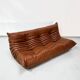 Togo sofa in cognac cowhide by Michel Ducaroy for Ligne Roset.