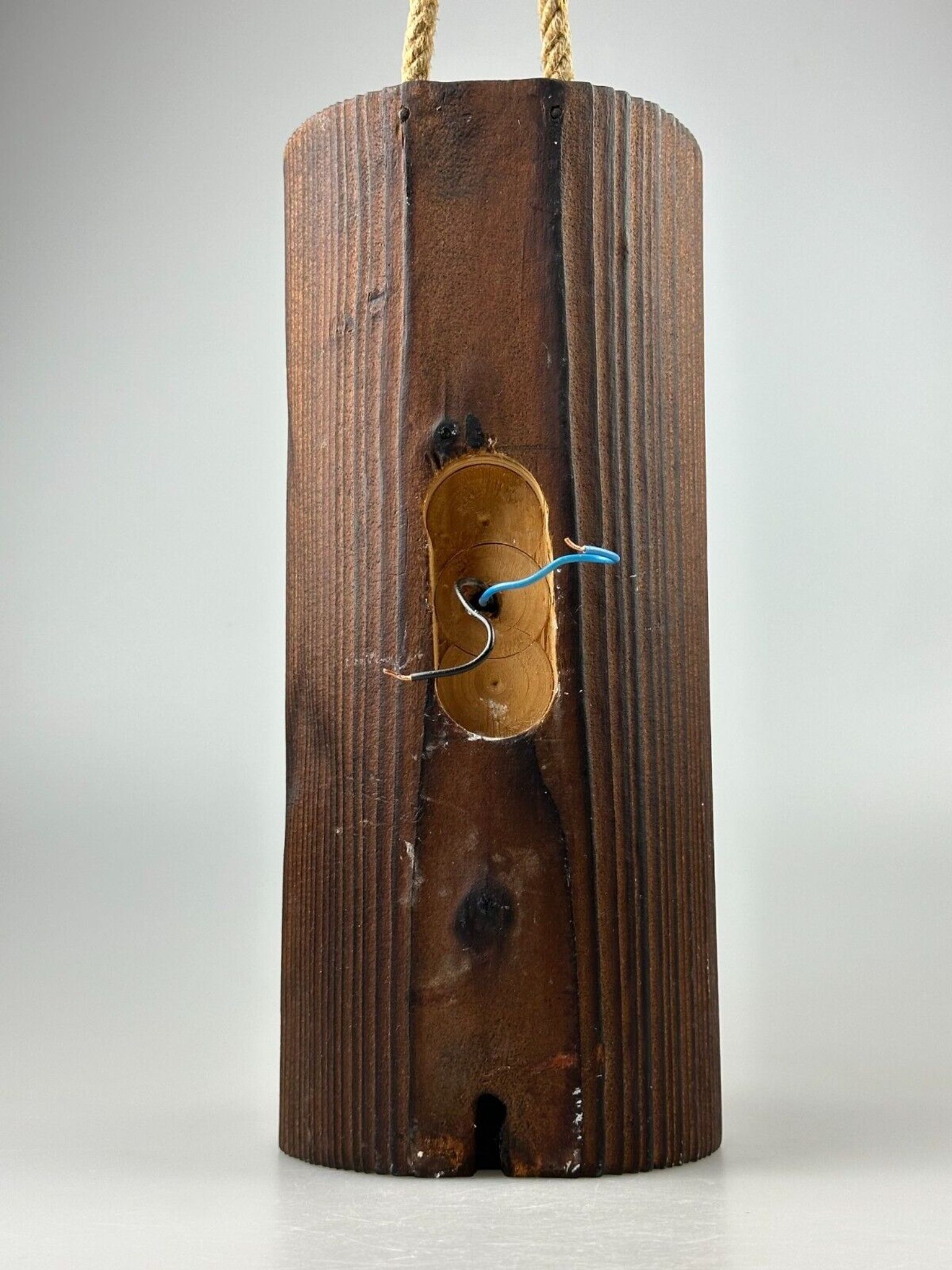 60s 70s Wall Lamp Wood Glass Wall Sconce Brutalist Temde Leuchten Switzerland