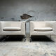 Set of two Artifort armchairs by Geoffrey Harcourt.