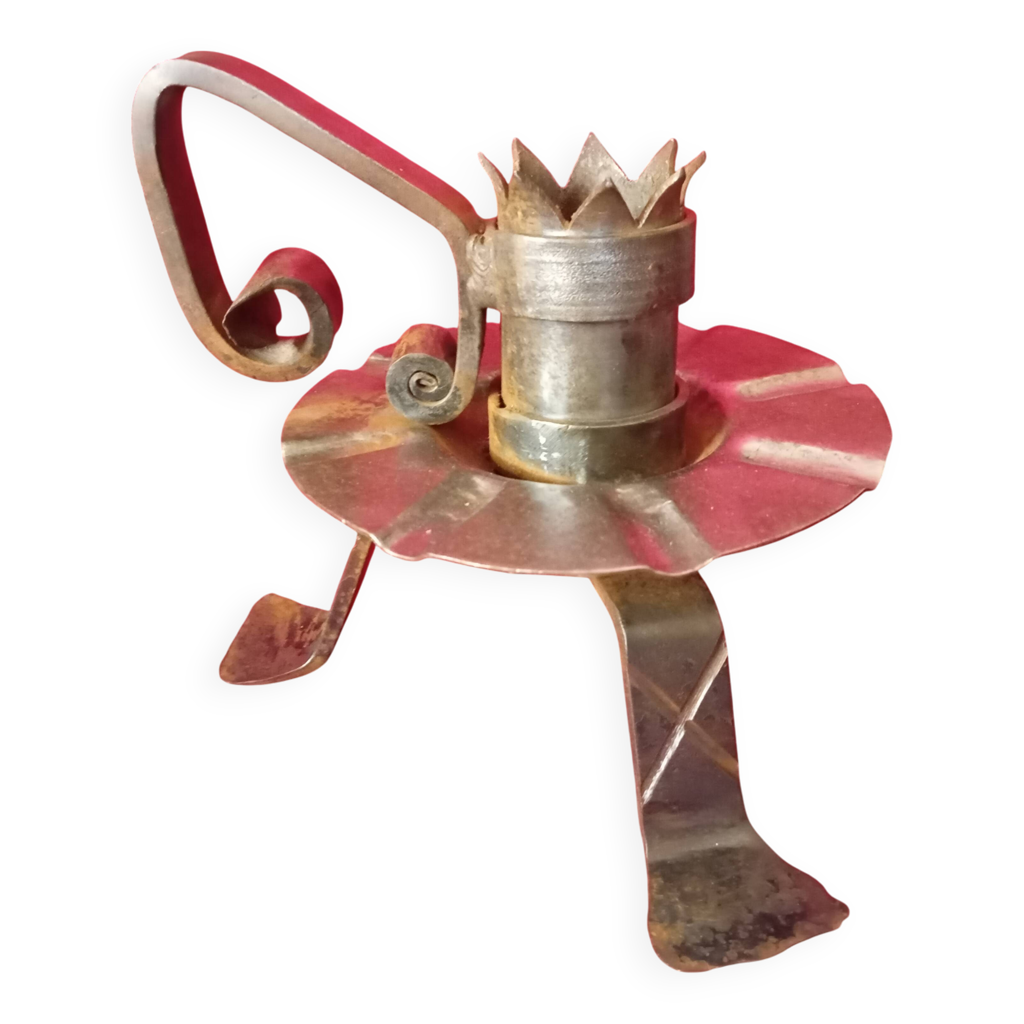 WROUGHT IRON CANDLE HOLDER