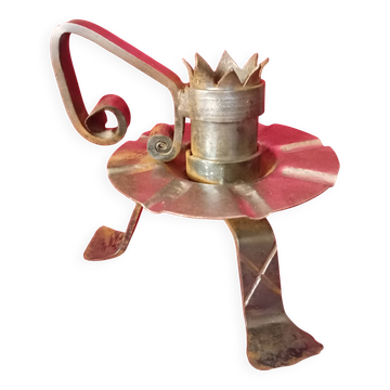 WROUGHT IRON CANDLE HOLDER