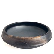 Plat Abron "Kânâh" in smoked terracotta | Ø 31cm diameter